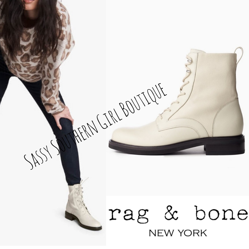 🆕⭐rag & bone antique white leather boots